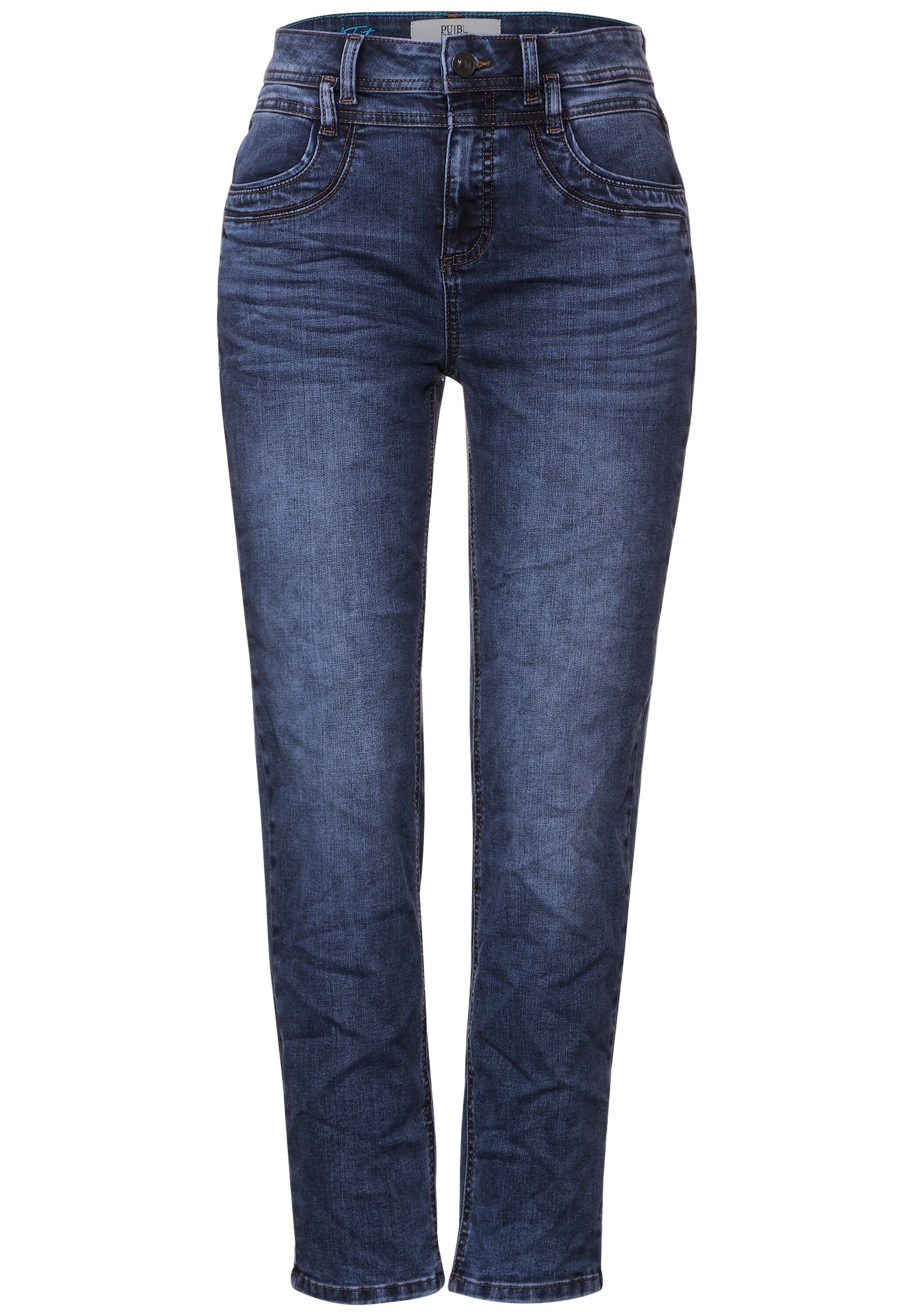 Waist Straight Style Denim Loose-fit-Jeans Modern STREET High ONE