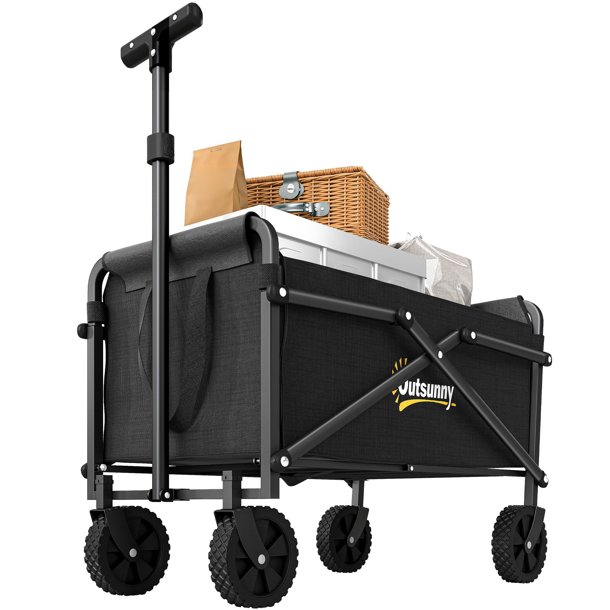 Transportwagen Bollerwagen faltbar Handwagen 60kg mit 360° Rädern