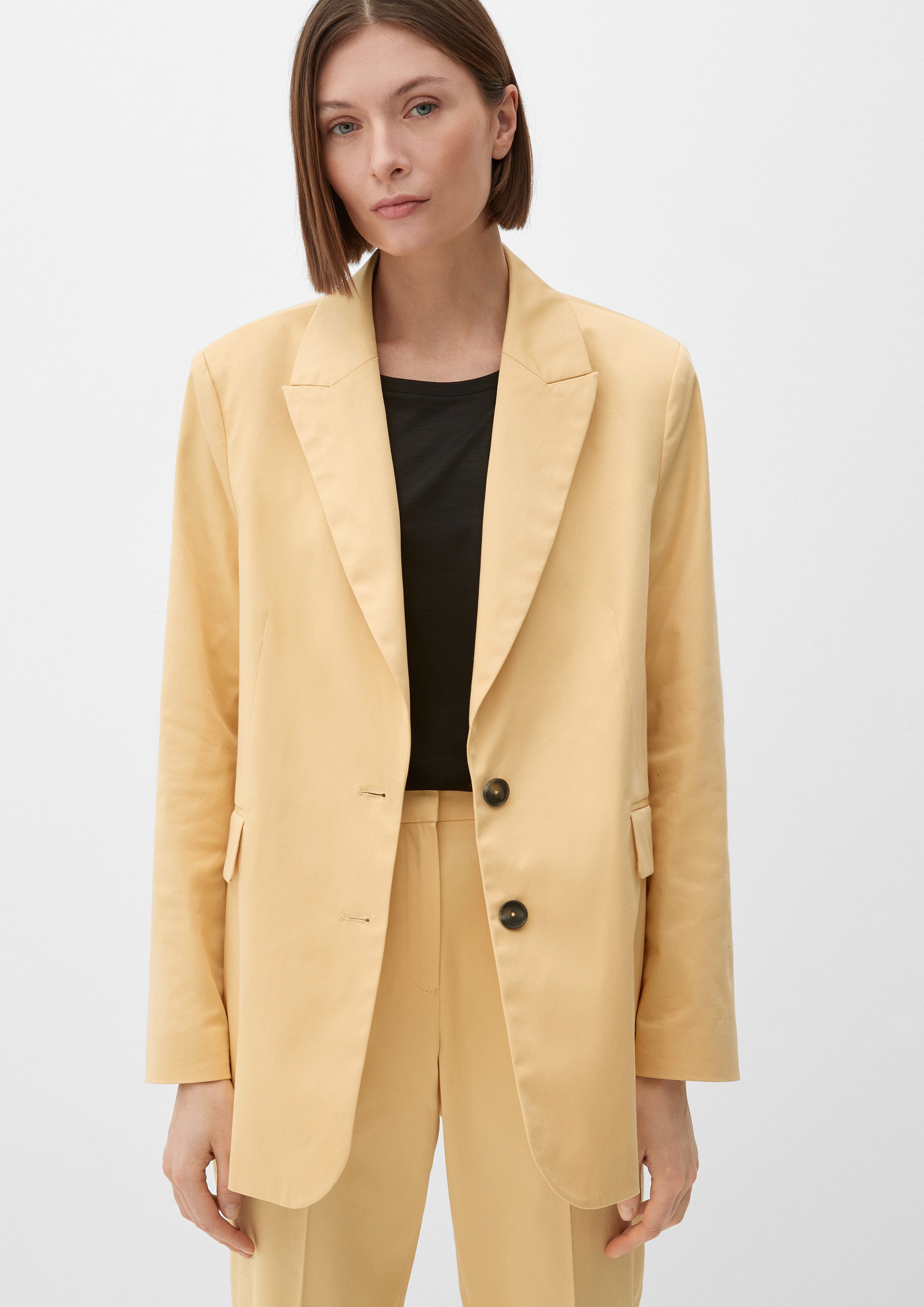 s.Oliver Jackenblazer Indoor-Blazer Blazer aus Baumwollstretch