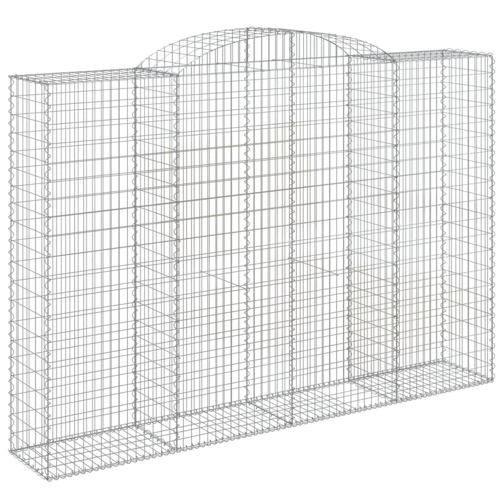 vidaXL Blumentopf Gabione mit Hochbogen 300x50x200/220 cm Verzinktes Eisen (1 St)