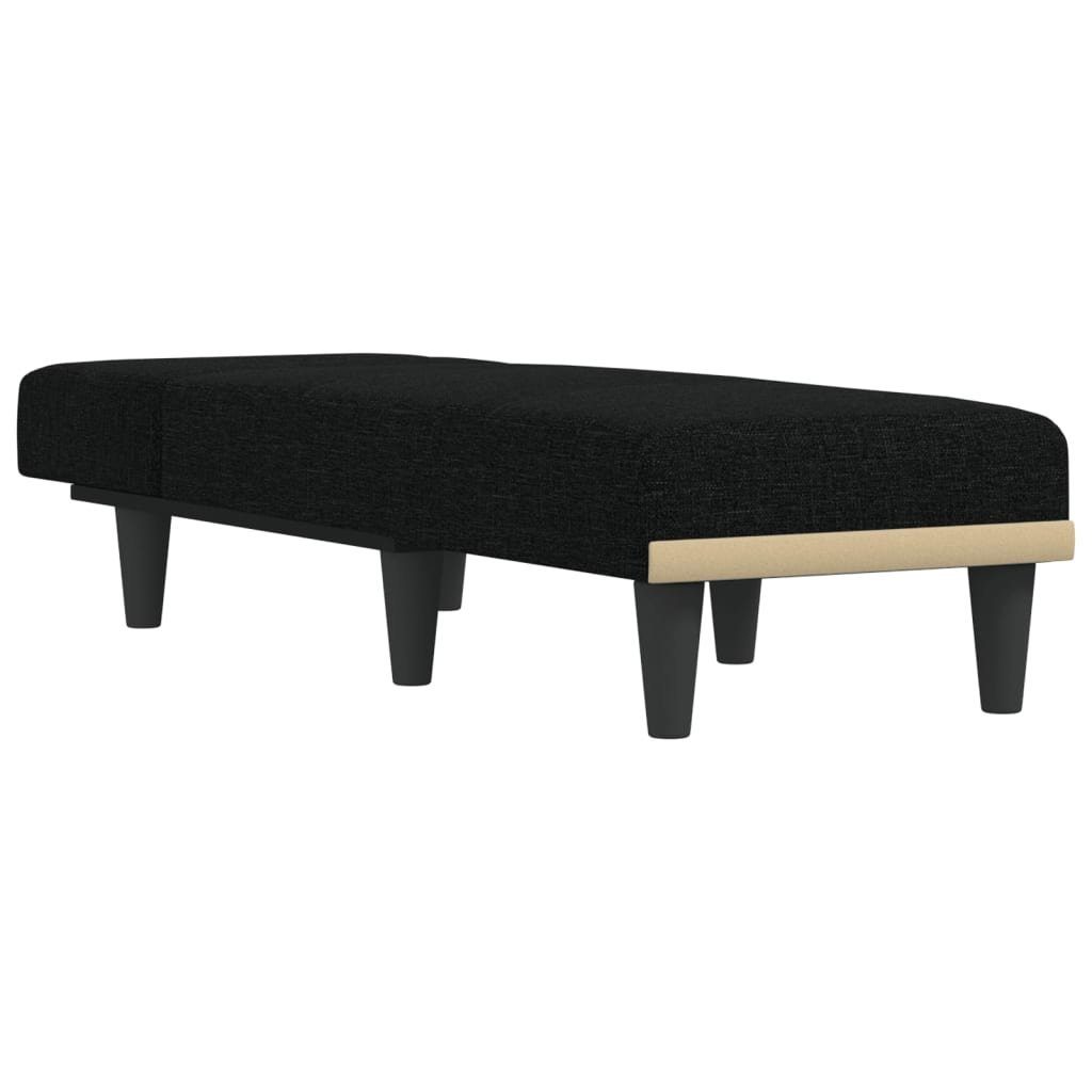 vidaXL Chaiselongue Chaiselongue Schwarz Stoff, 1 günstig online kaufen