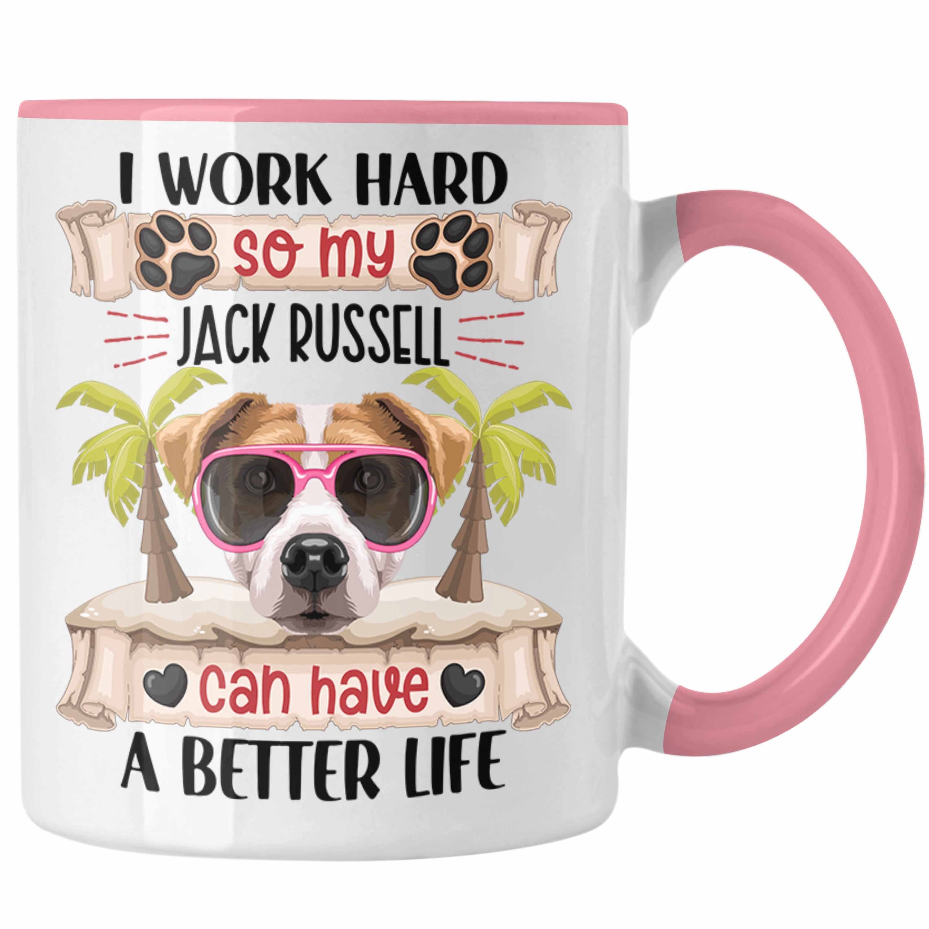 Trendation Tasse Jack Russel Besitzer Tasse Geschenk Lustiger Spruch Geschenkidee I Wor Rosa