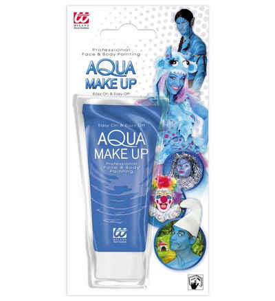 Widmann S.r.l. Theaterschminke Aqua Make-Up - Tube 30 ml, Blau