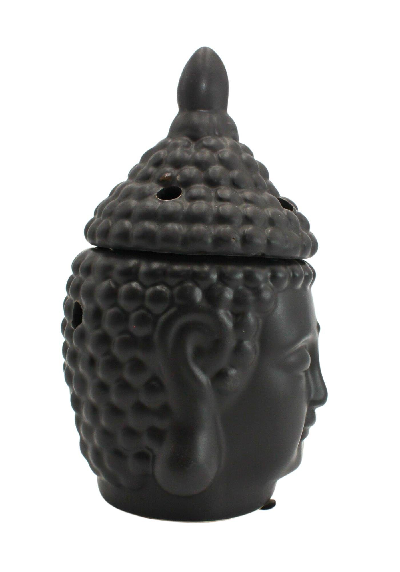 Aromalampe schwarz als Duftlampe Buddhakopf Dekohelden24 / / Duftlicht Duftlampe versch. Farben,