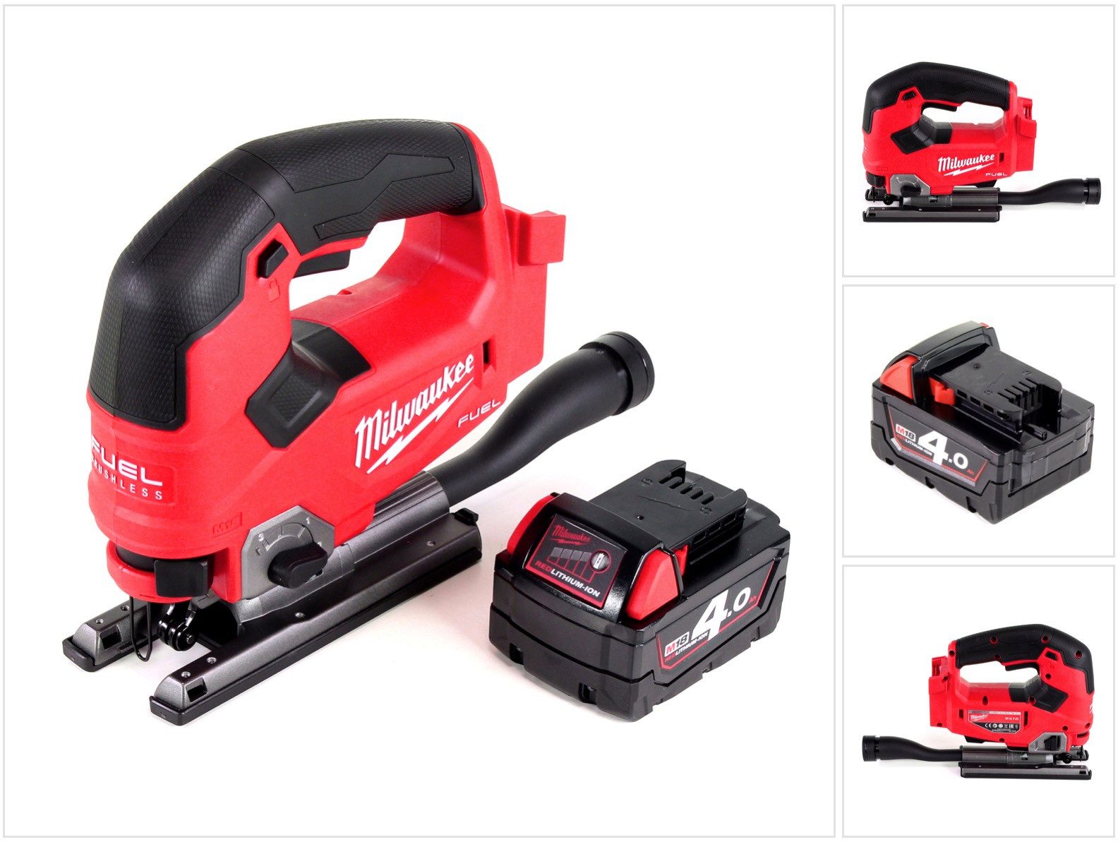 Milwaukee Kompakt-Handkreissäge M18 FJS-401 Stichsäge 18V Brushless + 1x Akku 4,0Ah - ohne Ladegerät