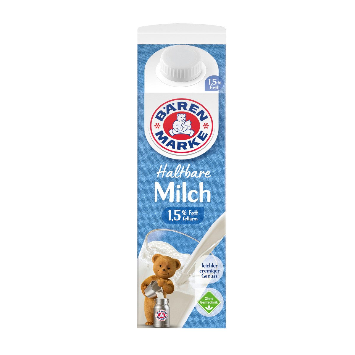 BAERENMARKE Milch, Bärenmarke Haltbare Milch 1,5% Fett fettarm ultrahocherhitzt 1000ml