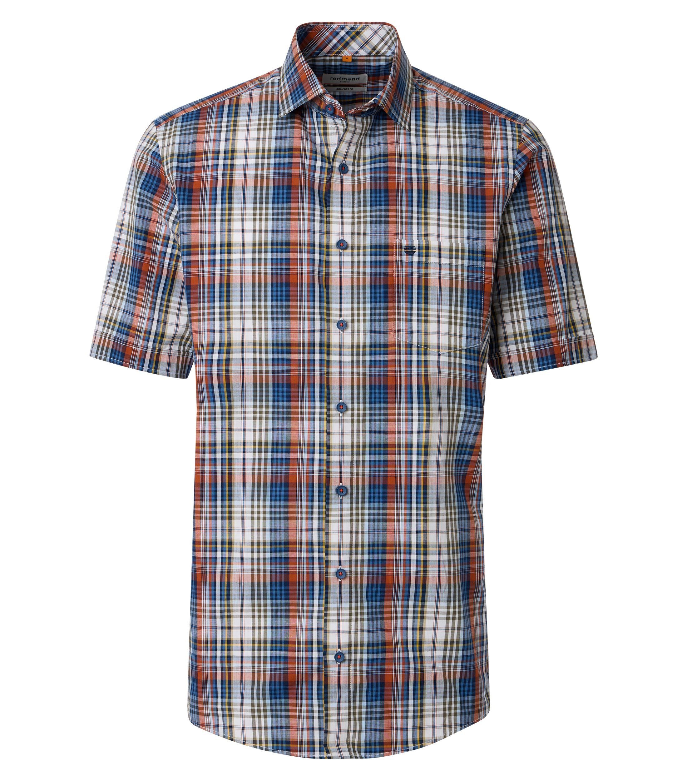 Redmond Kurzarmhemd kariert Comfort Fit