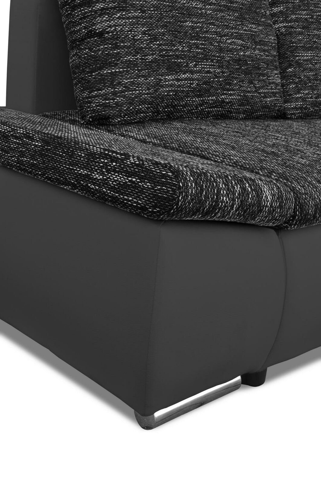 JVmoebel Sofa mit Made Neu, Modernes Schlafsofa Sofa Bettfunktion in Textil Schwarzes Europe Couch