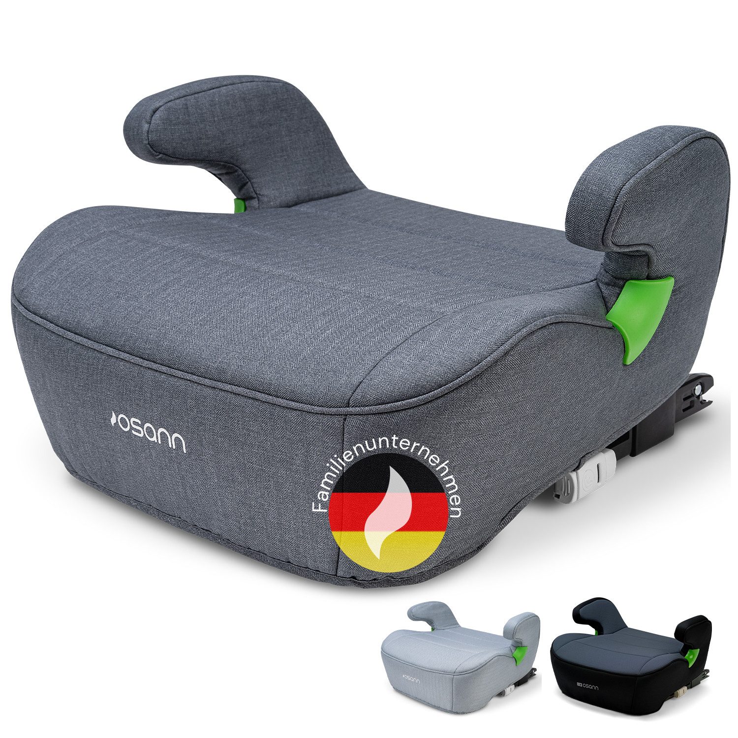 Osann Kindersitzerhöhung Junior Isofix i-Size, ab: 7 Jahren, bis: 12 Jahre, ab: 126 cm, bis: 150 cm, Sitzerhöhung Auto Kinder mit Isofix ab 126cm, Sitzschale, Booster