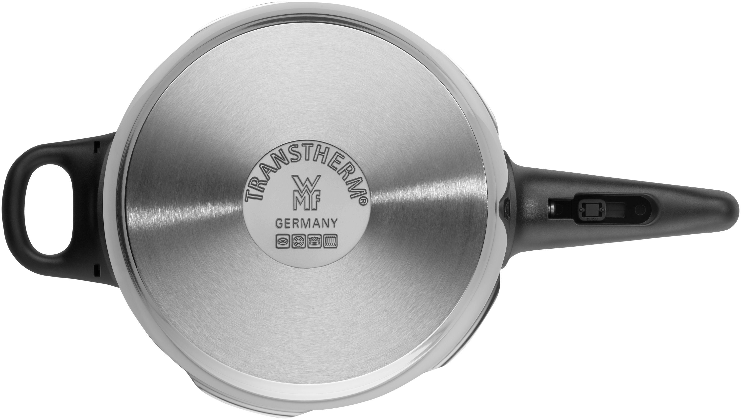 WMF Schnellkochtopf Perfect, 1x Rostfrei Abnehmbarer Deckel 3,0 Schnellbratpfanne Schnellkochtopf (Set, 4,5 1x mit 2-tlg., I Cromargan® und l), Deckelgriff Edelstahl 18/10