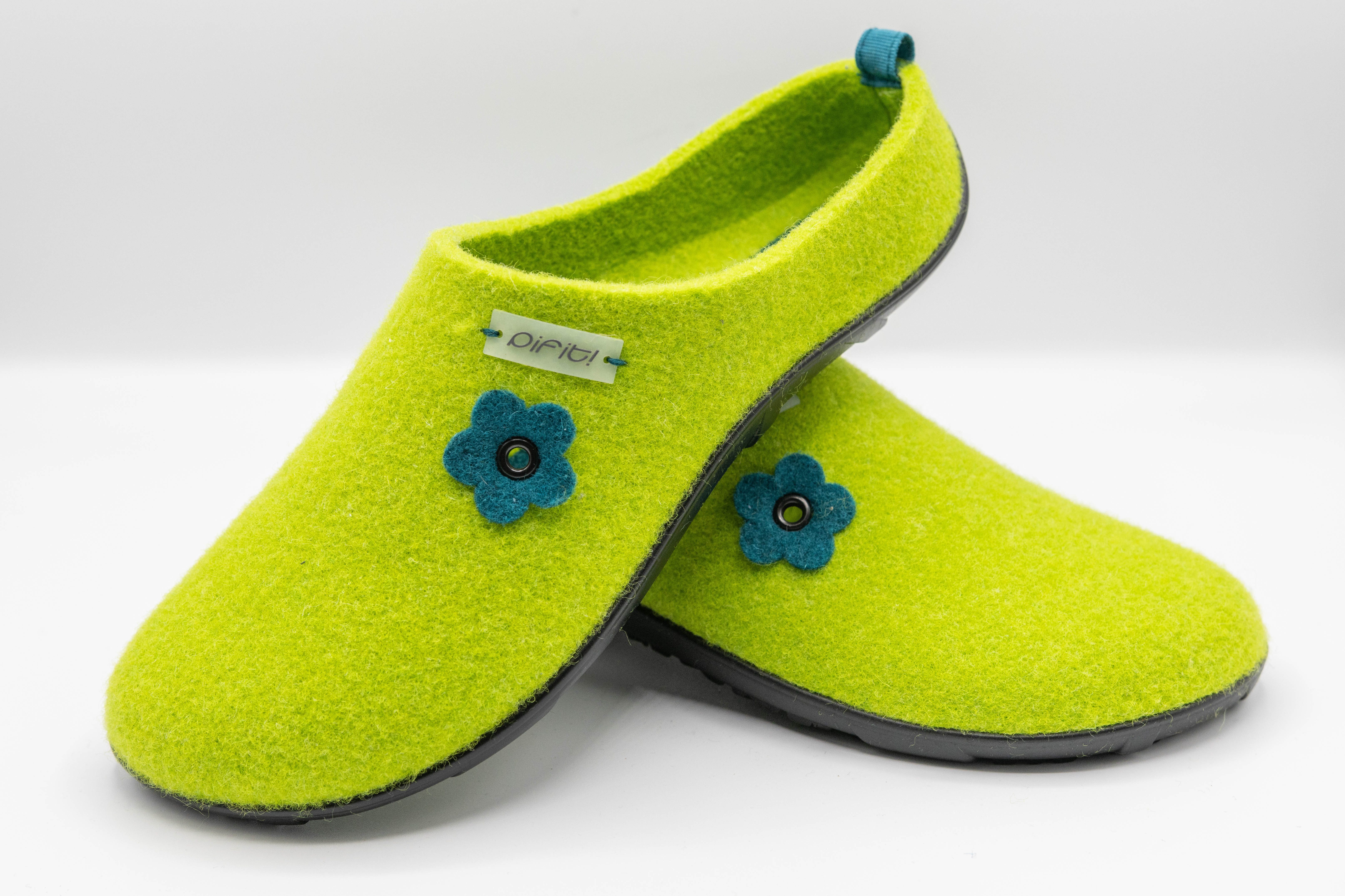 pifit! Pantoffel mit Barfußgefühl, "seasonal", 32102-1, Wollfilz Barfußschuh leichtfüßig durch den Frühling