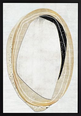 queence Leinwandbild Abstrakt Gepunktet, Abstrakt, mit einem Schattenfugenrahmen veredelt