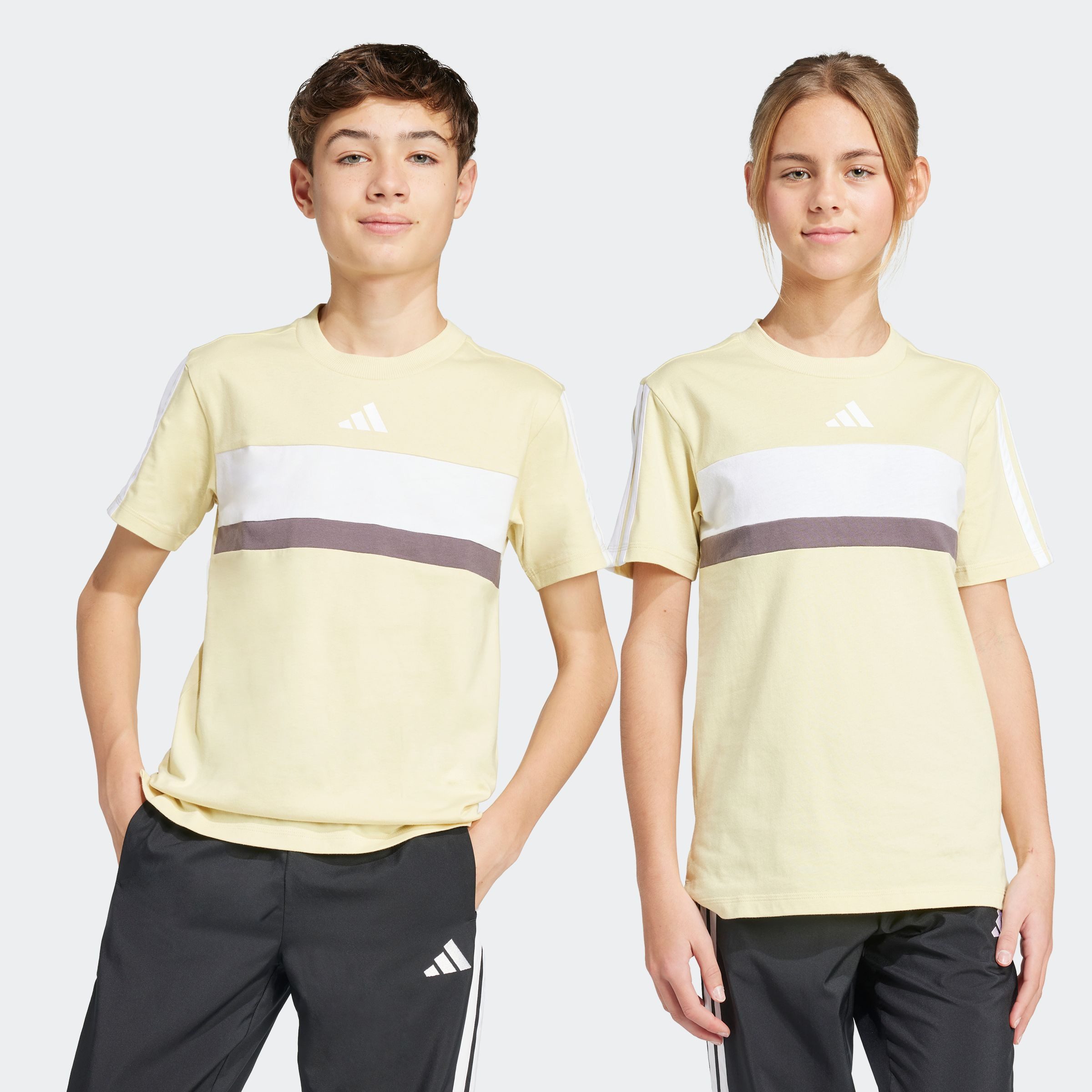 adidas Sportswear T-Shirt J 3S TIB T für Kinder, mit Rundhalsausschnitt, Kurzarm, ohne Verschluss