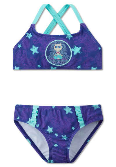 Schiesser Bustier-Bikini Aqua (2-teilig, 2-St., Set) Mädchen Badeanzug, Bustier-Bikini/Zweiteiler, Lichtschutzfaktor 40+