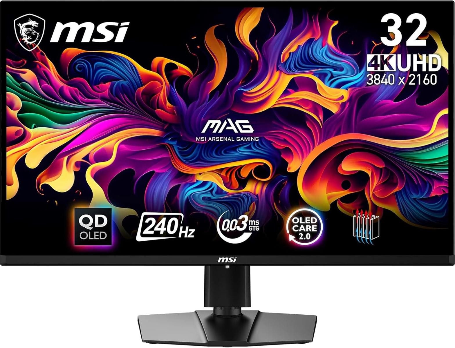 MSI MSI MAG 321UPX QD-OLED 31.5 Zoll 4K UHD Gaming Monitor 240Hz 0.03ms Gaming-LED-Monitor