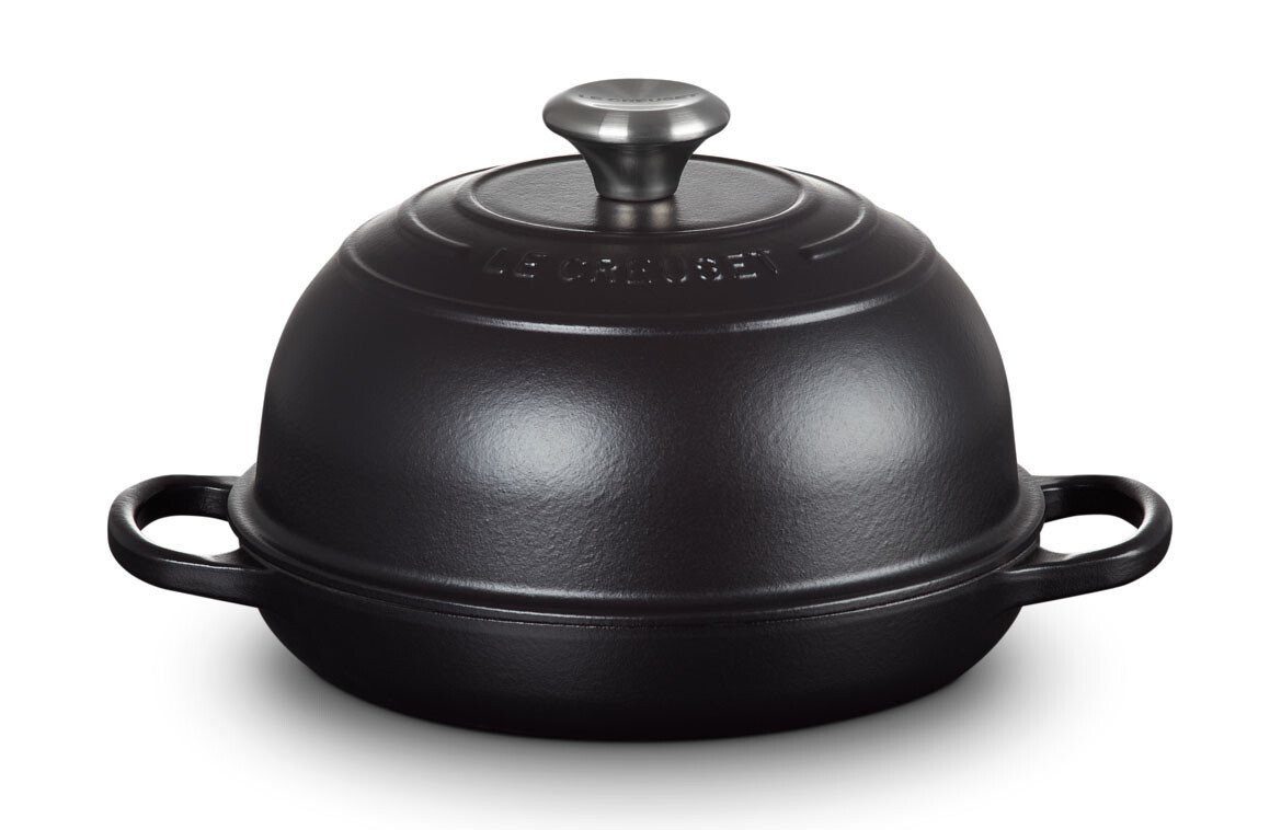 LE CREUSET Geschirr-Set Brot Bräter 24 cm Signature Schwarz, Emailliertes Gusseisen