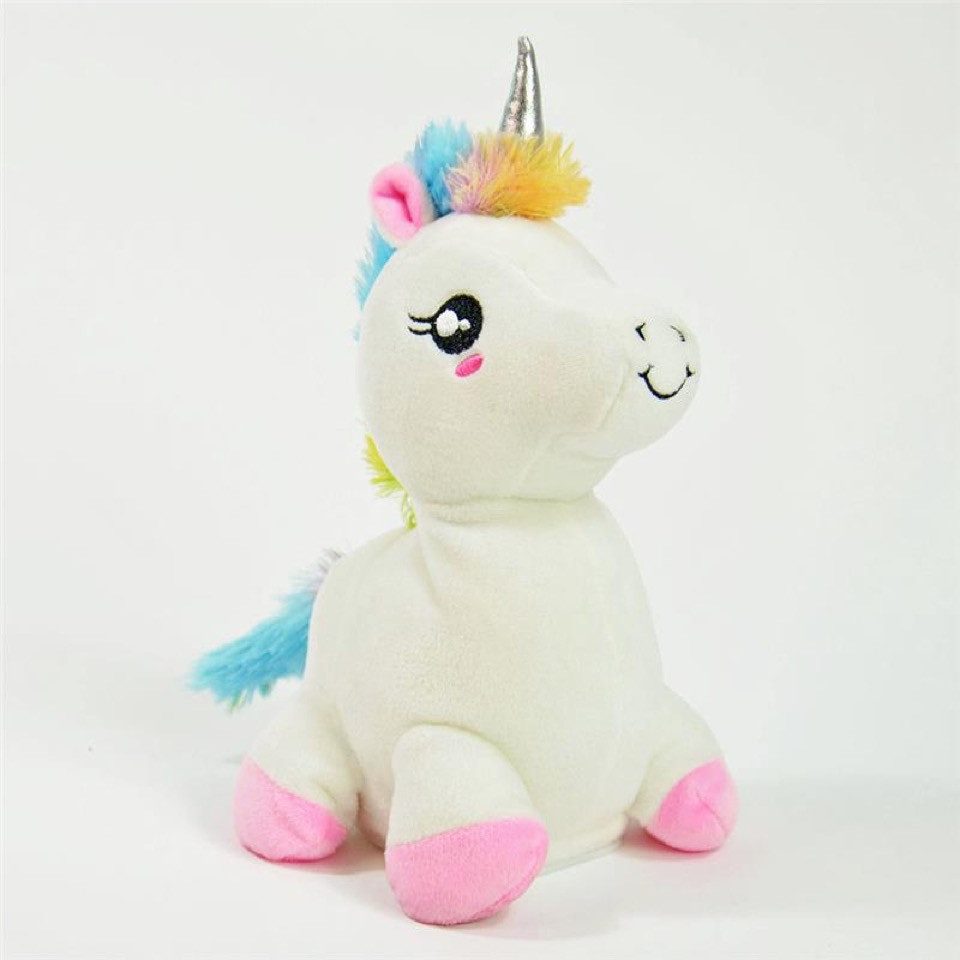 Kögler Plüschfigur Kögler Labertier Einhorn - "Snowflake" (1-St), Spricht nach und bewegt sich beim Wiedergeben.