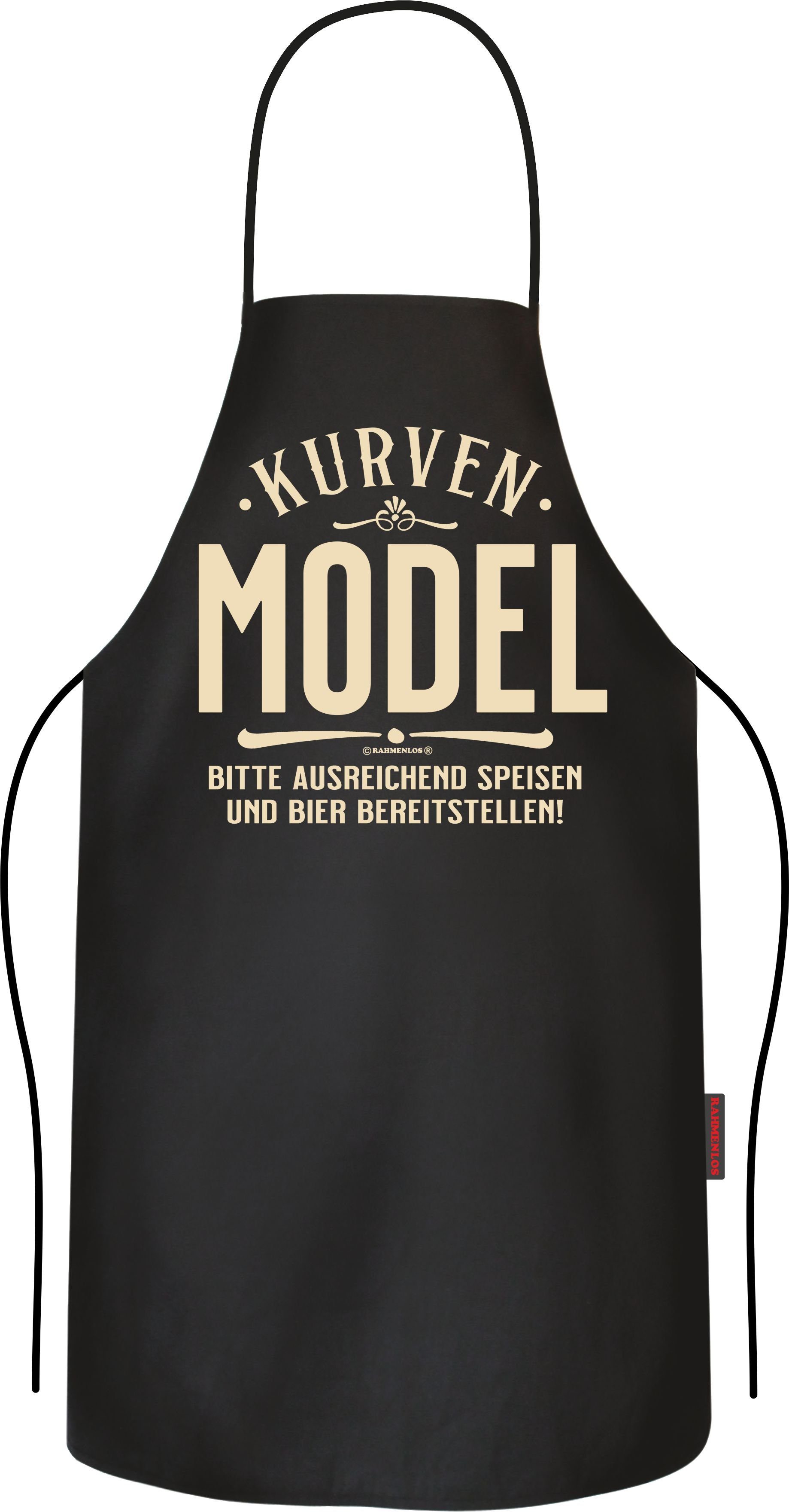 Grillschürze Küchenschürze als Geschenk zur Diät oder zur Party - Kurvenmodel