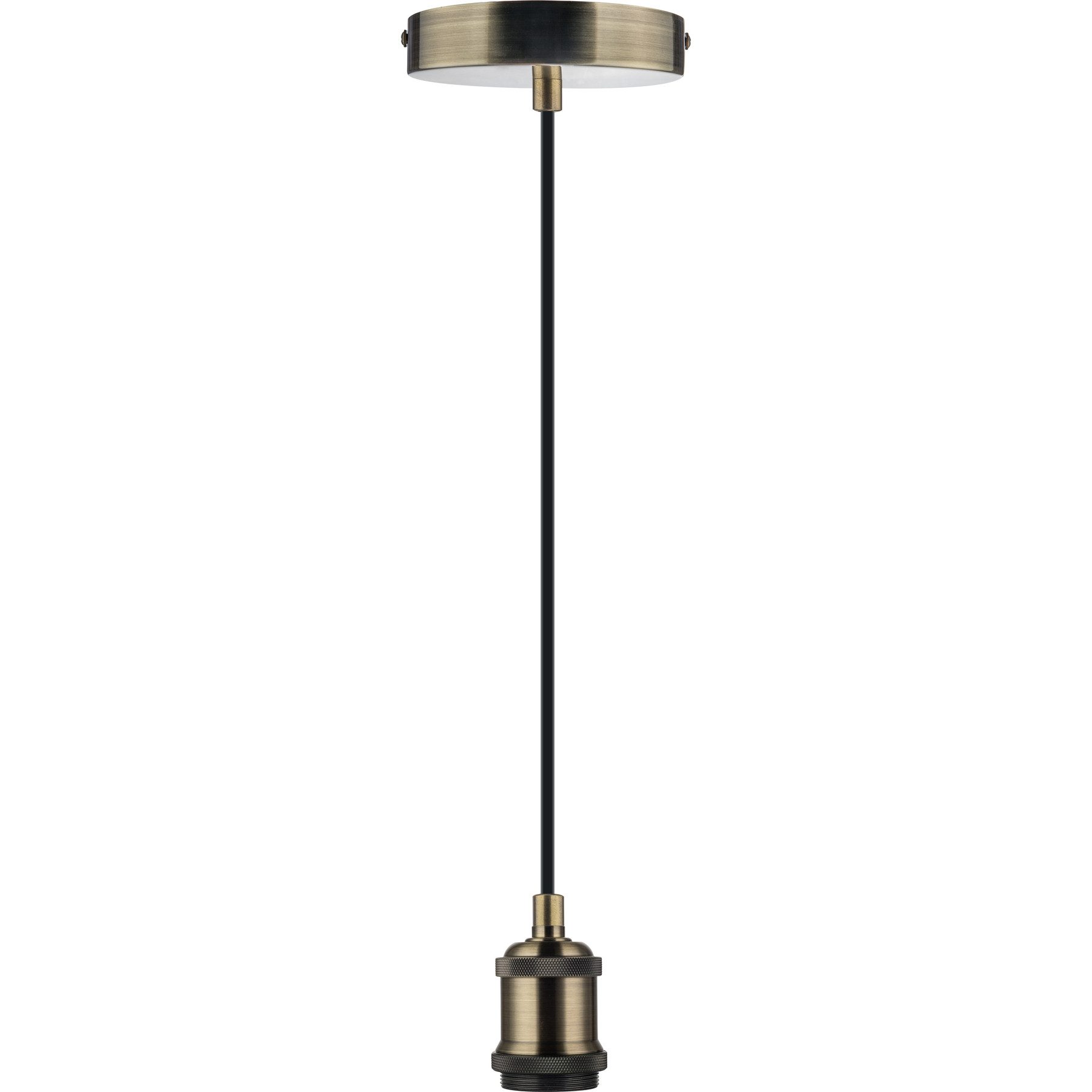 LUXULA Lampenfassung LUXULA Lampenfassung, E27, Metall, 1,5 m Textilkabel, messing antik