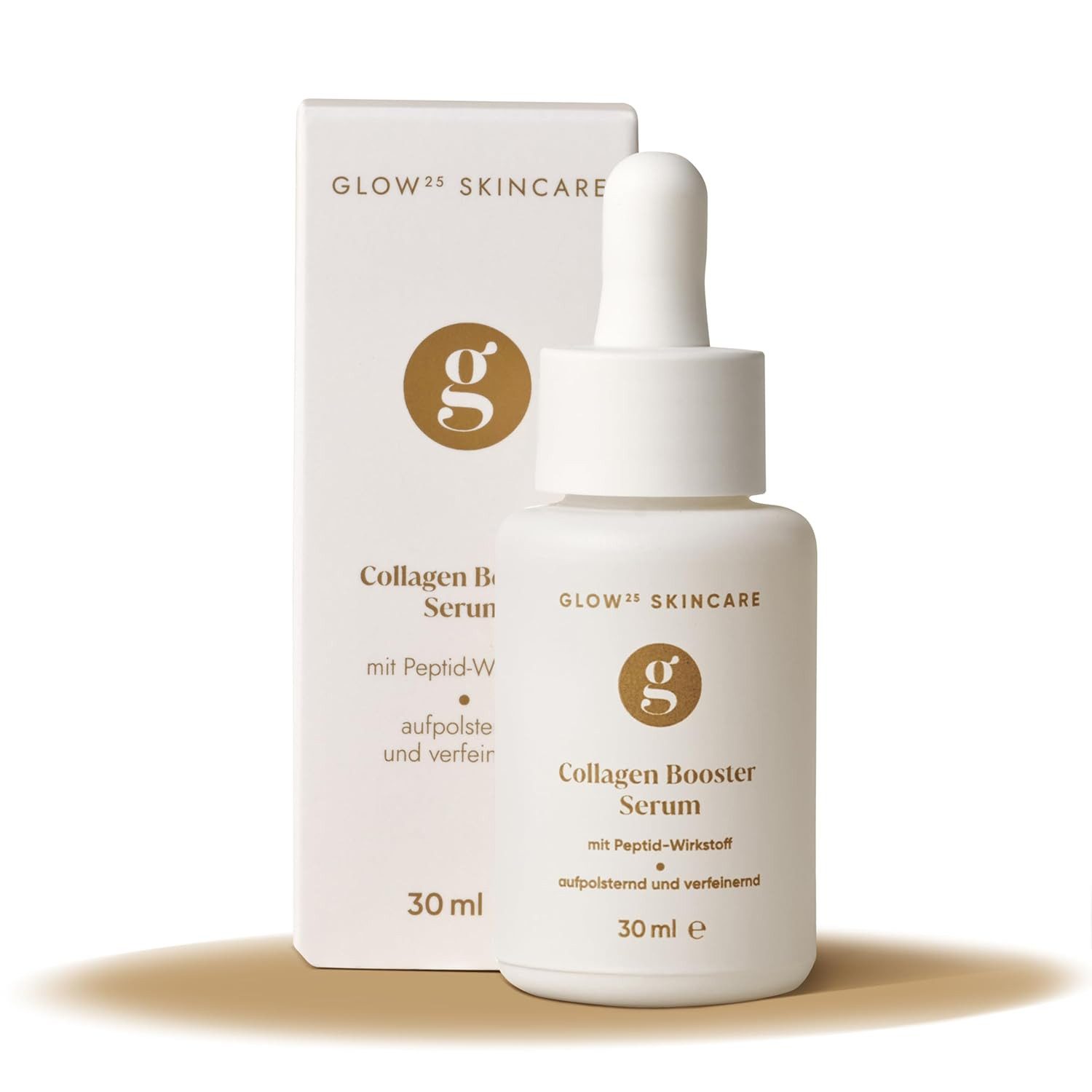 Gesichtsserum Glow25® Collagen Booster Serum [30ml] - Peptid-Wirkstoff und Hyaluron