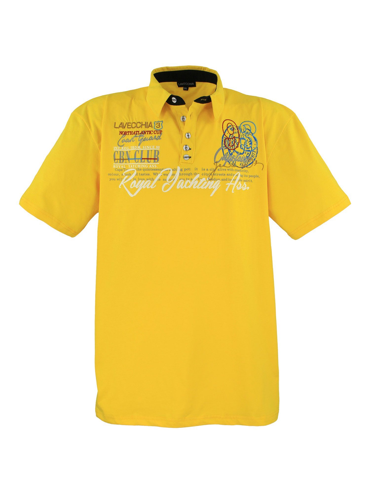 Lavecchia Poloshirt Übergrößen Herren Polo Shirt LV-4688 Herren Polo Shirt gelb