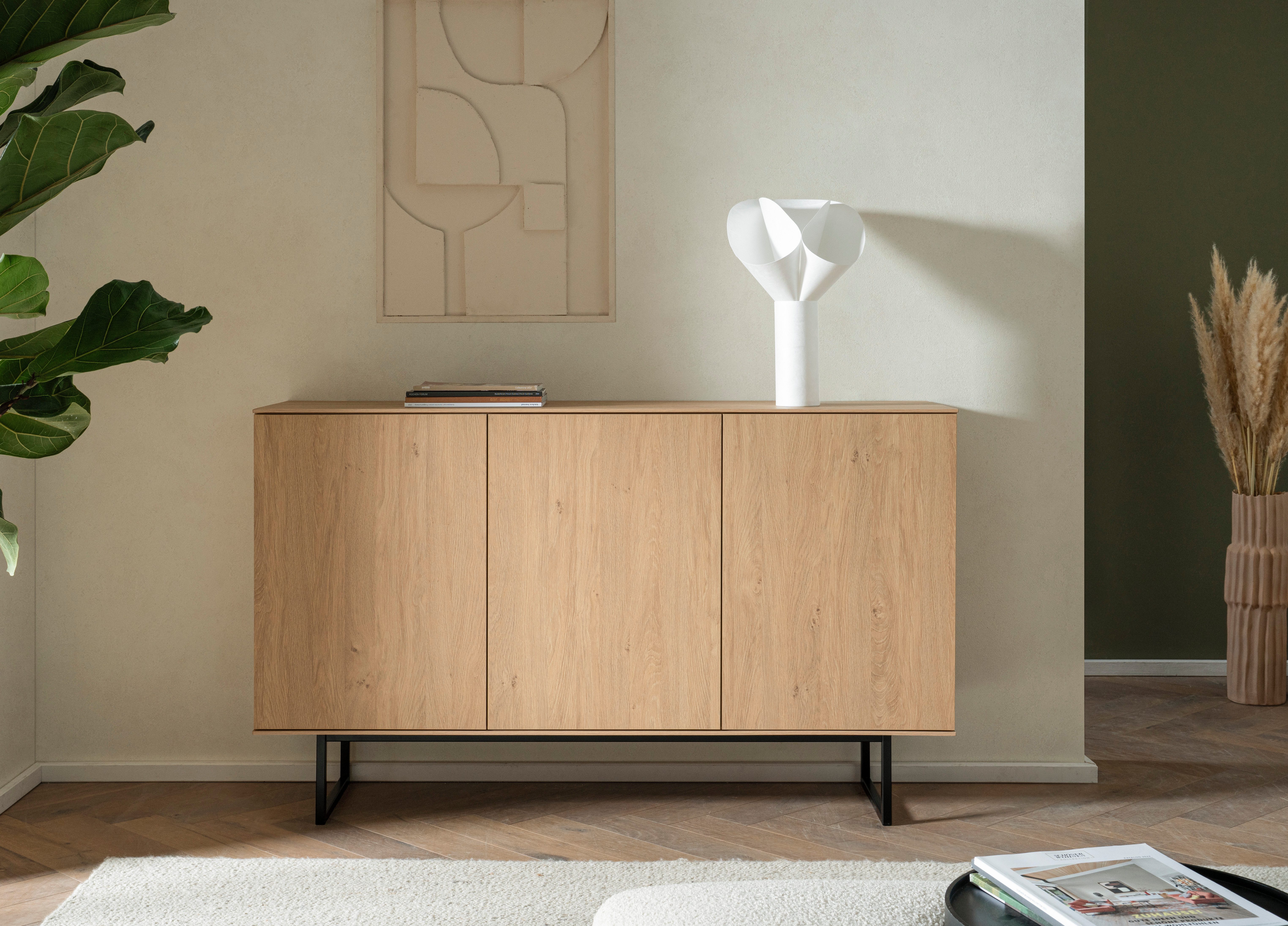 Home affaire Sideboard Lund, moderner Schrank, Kommode mit Kufengestell, ausreichend Stauraum, vielseitig einsetzbar, 150 cm breit