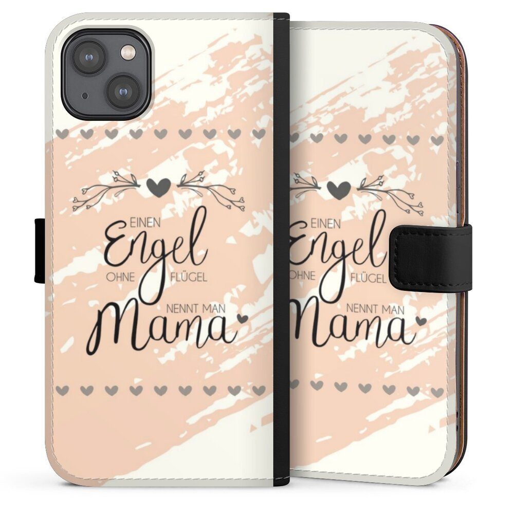 DeinDesign Handyhülle Muttertag Mama Spruch Engel Mama, Apple iPhone 14 Plus Hülle Handy Flip Case Wallet Cover