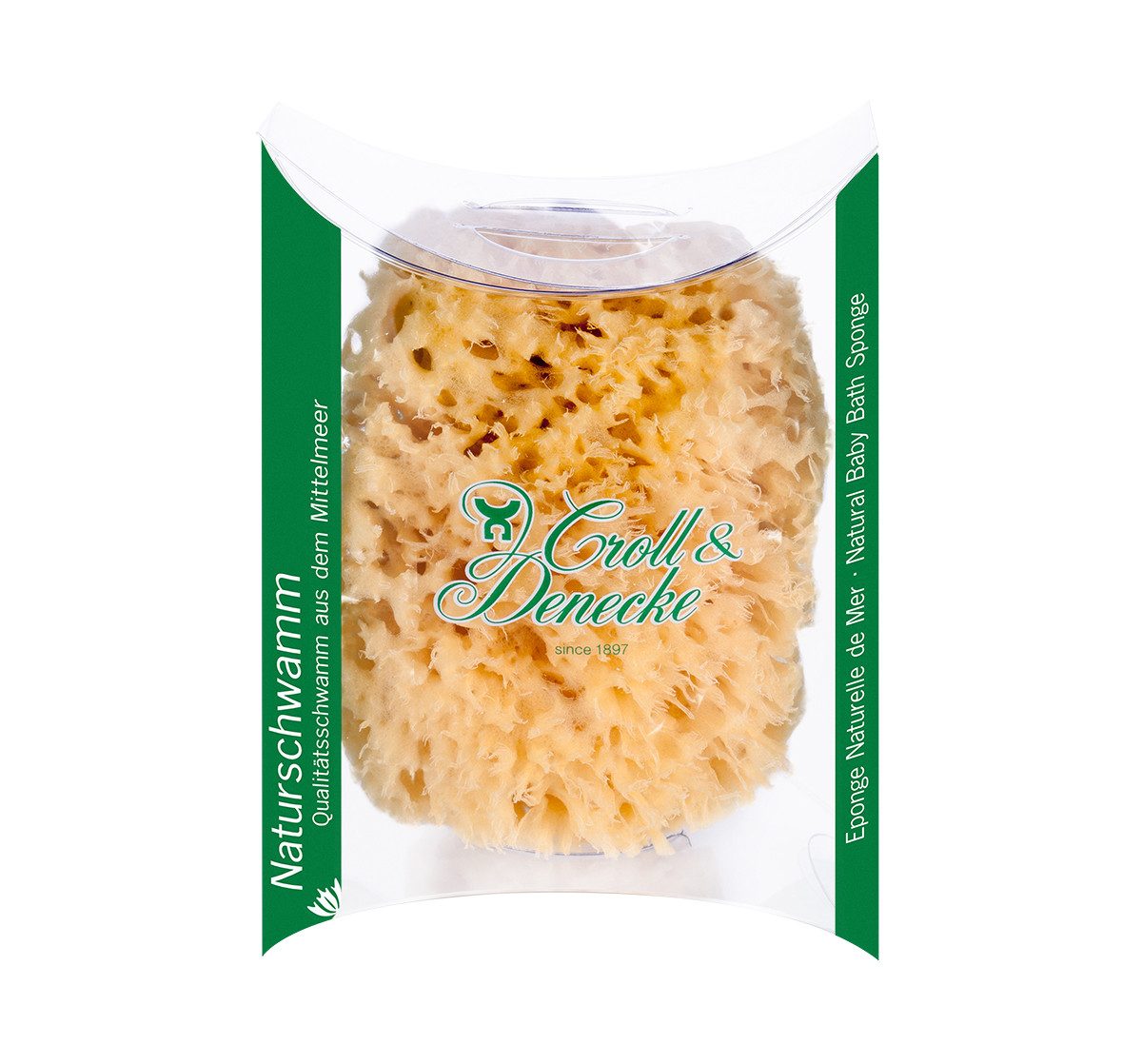 Croll & Denecke Hautpflegeschwamm Naturschwamm, Badeschwamm Babyschwamm extra weich Ø 12 cm