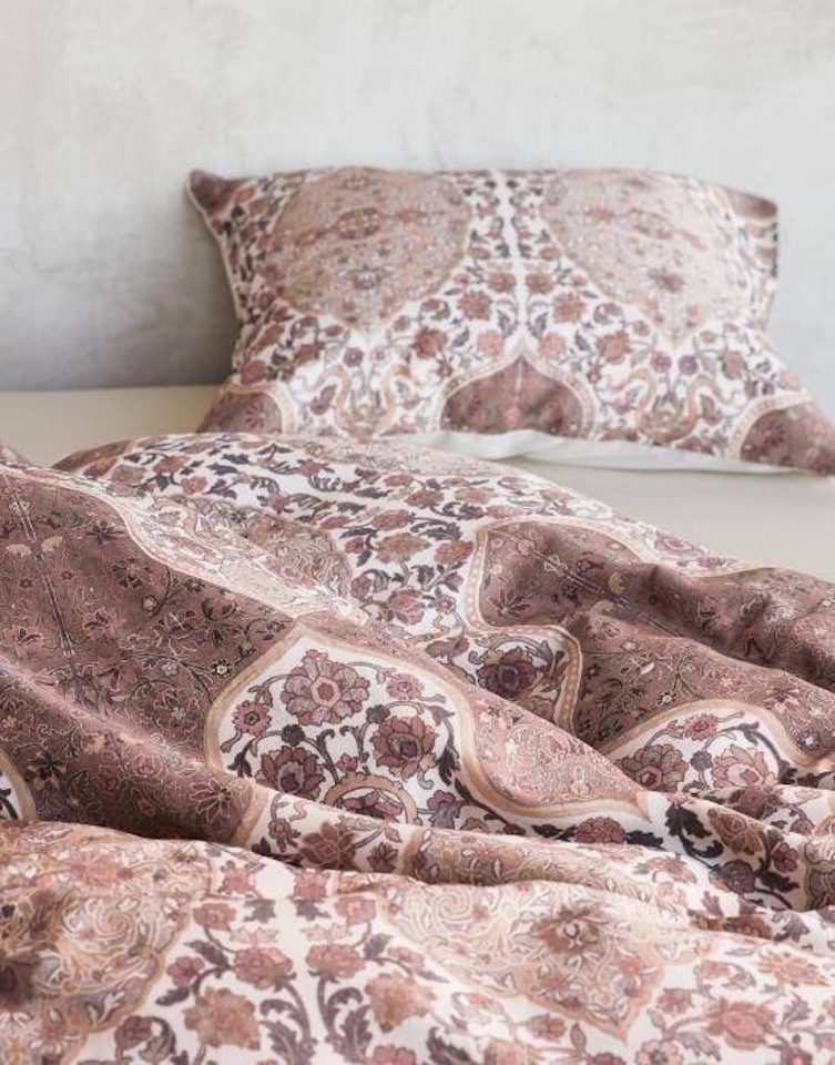 Essenza Постельное белье Giulia Taubengrau 135 x 200 cm + 80 x 80 cm, Baumwollsatin, 2 teilig