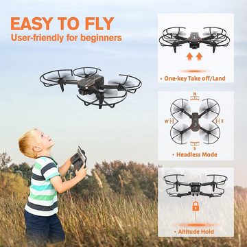 AVIALOGIC mit Kamera für Kinder, RC Drone Quadcopter Drohne (1280 x 720P, mit FPV WiFi Übertragung, Kopflos Modus, 3D Flip, Höhenhaltung)