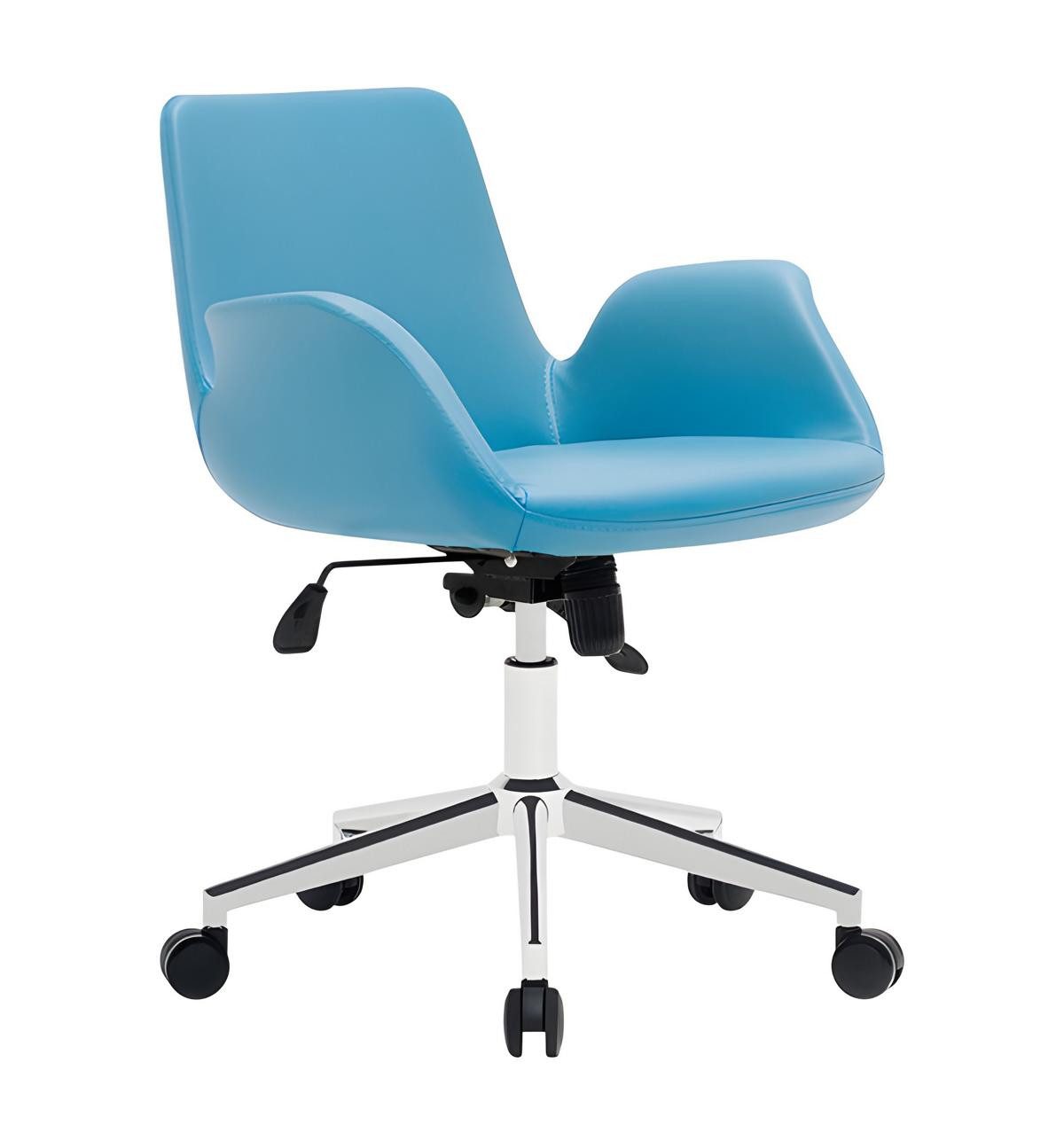 JVmoebel Schreibtischstuhl Blauer Drehsessel mit Armlehnen für das Arbeitszimmer