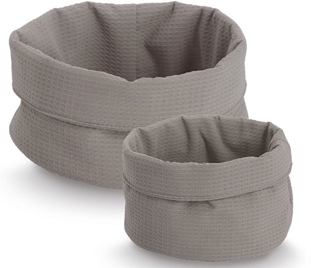 Zeller Present Aufbewahrungskorb Waffelpiqué 2-tlg. (Set, günstig online kaufen
