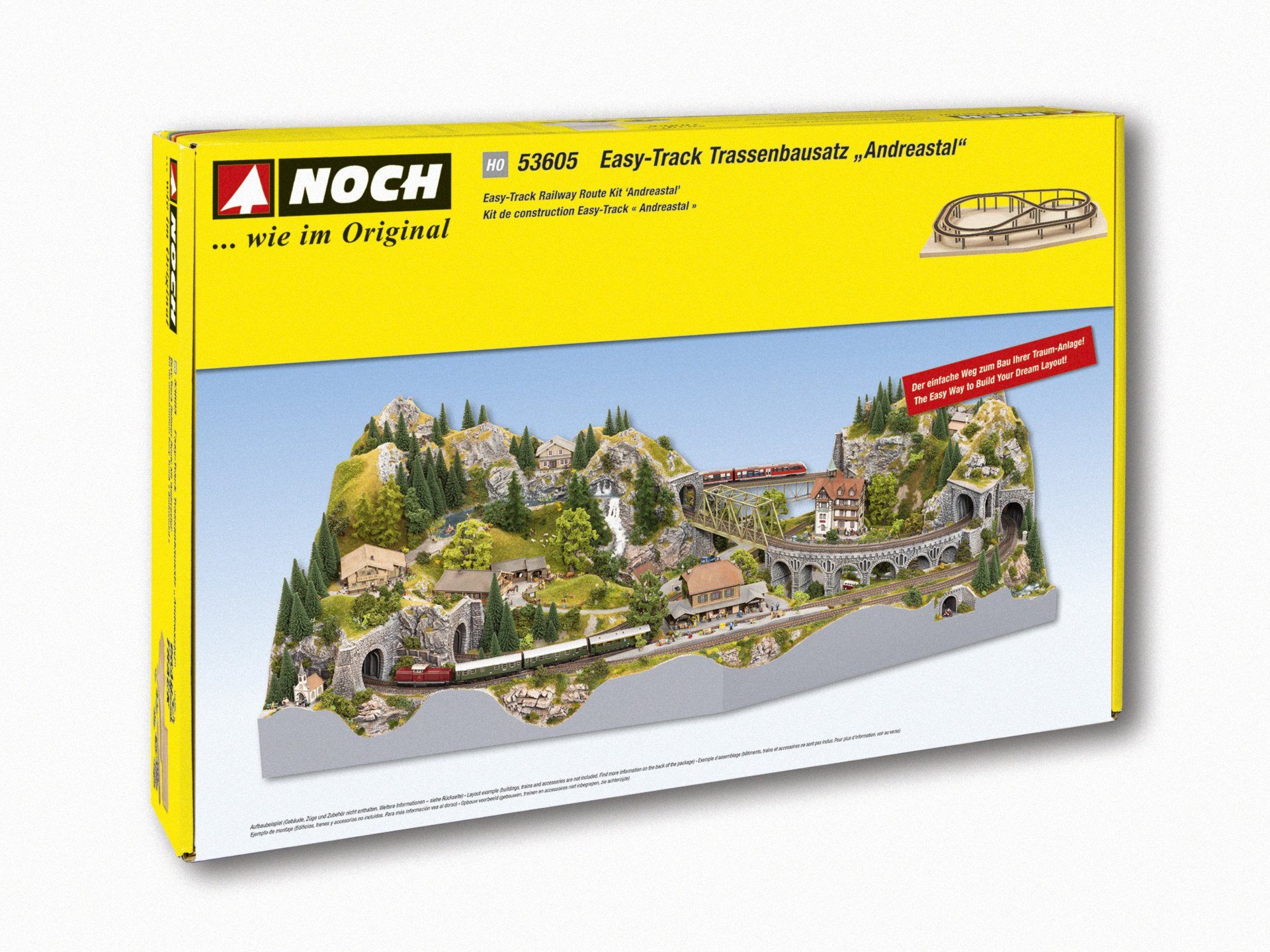 NOCH Modelleisenbahn-Spielunterlage Vorgeschnittener Trassenbausatz easy TRACK Andreas