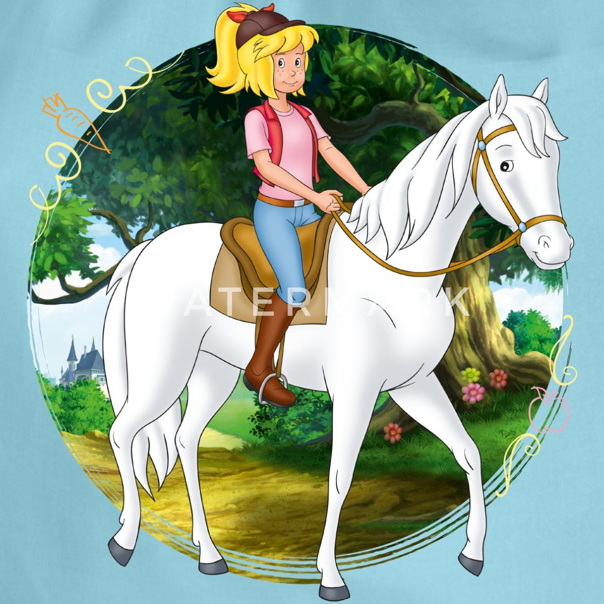 Spreadshirt Turnbeutel Bibi Und Tina Ausritt Mit Sabrina Turnbeutel (1-tlg)
