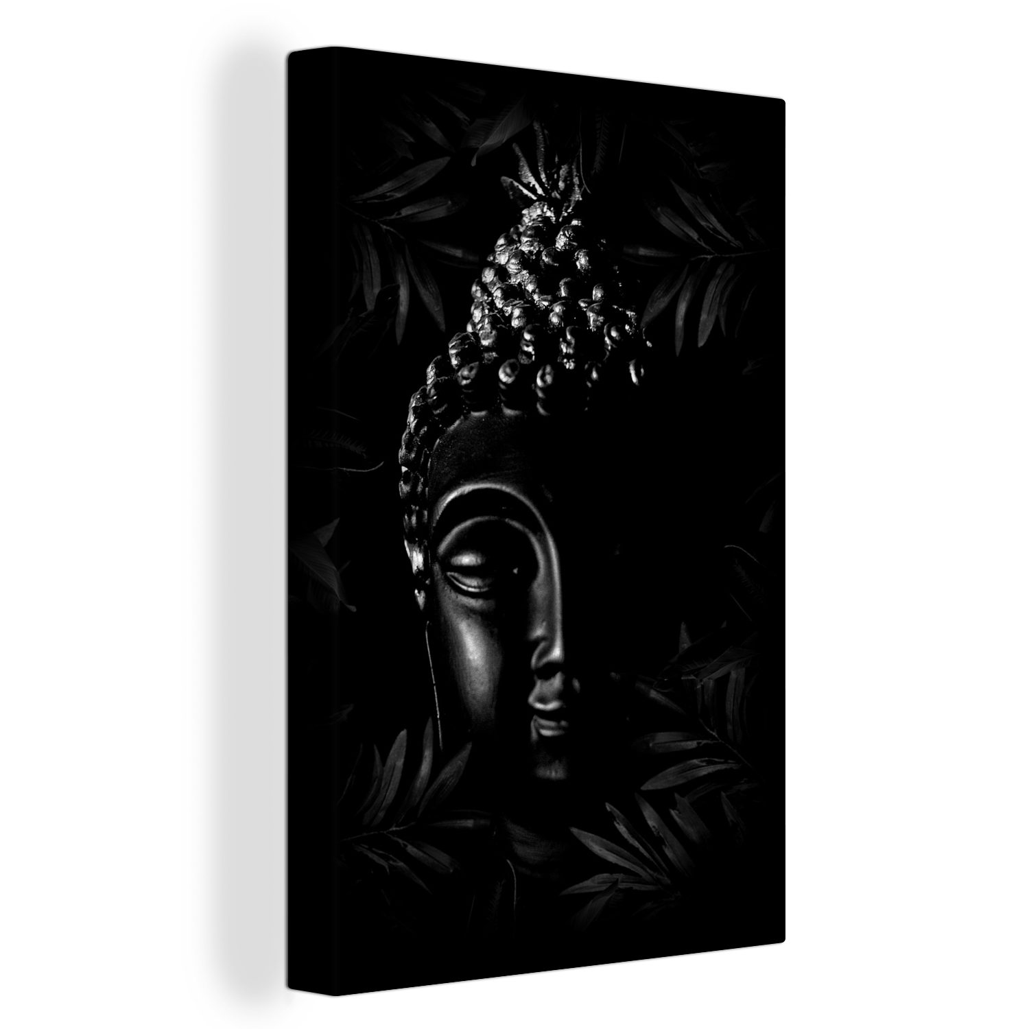 OneMillionCanvasses® Leinwandbild Kopf eines goldenen Buddhas günstig online kaufen