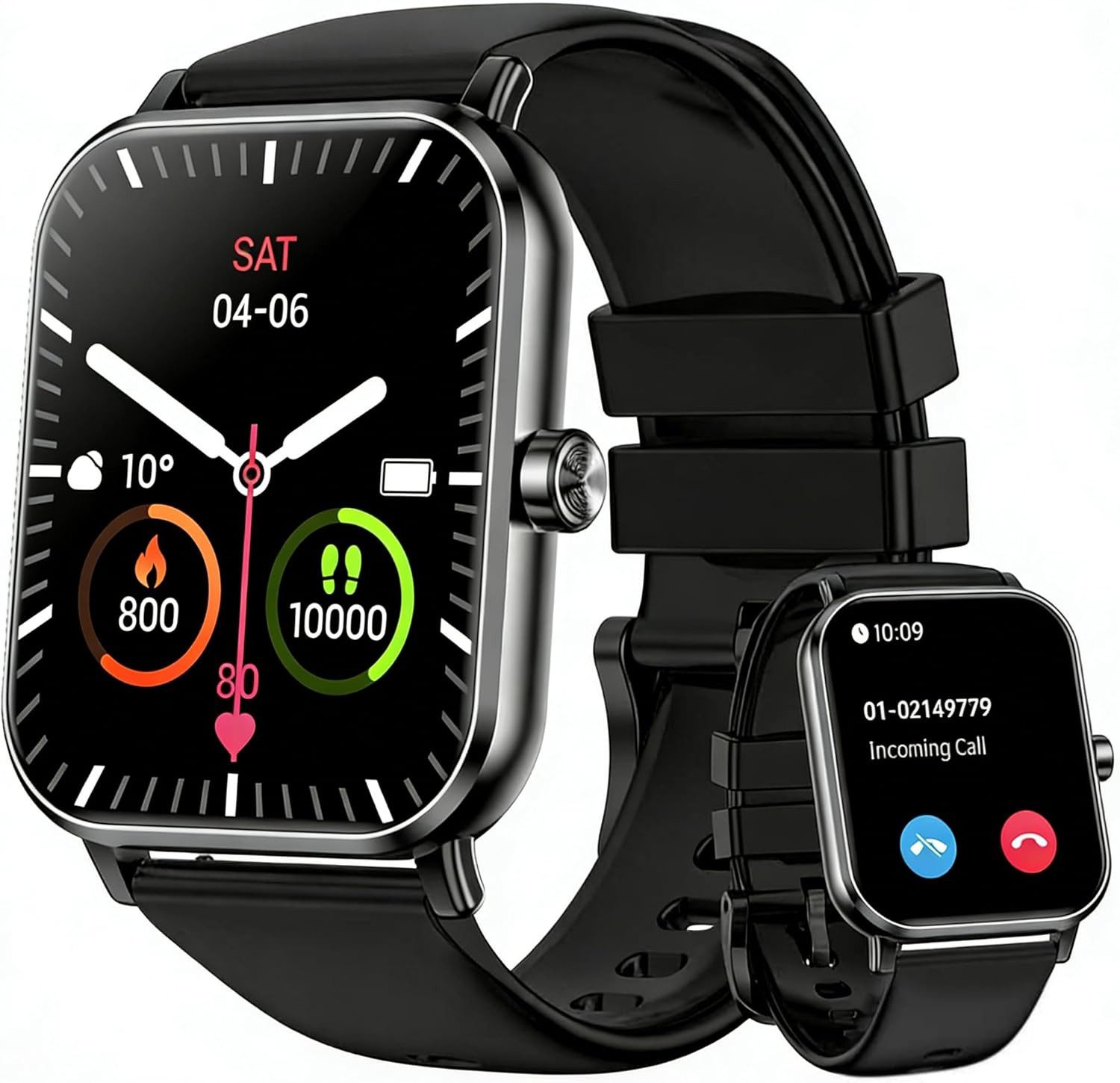 ibettertec 2026 Smartwatch Damen Herren mit 1,83 Zoll HD-Touchscreen, wasserdicht Smartwatch (22 cm Armband cm) Spar-Set