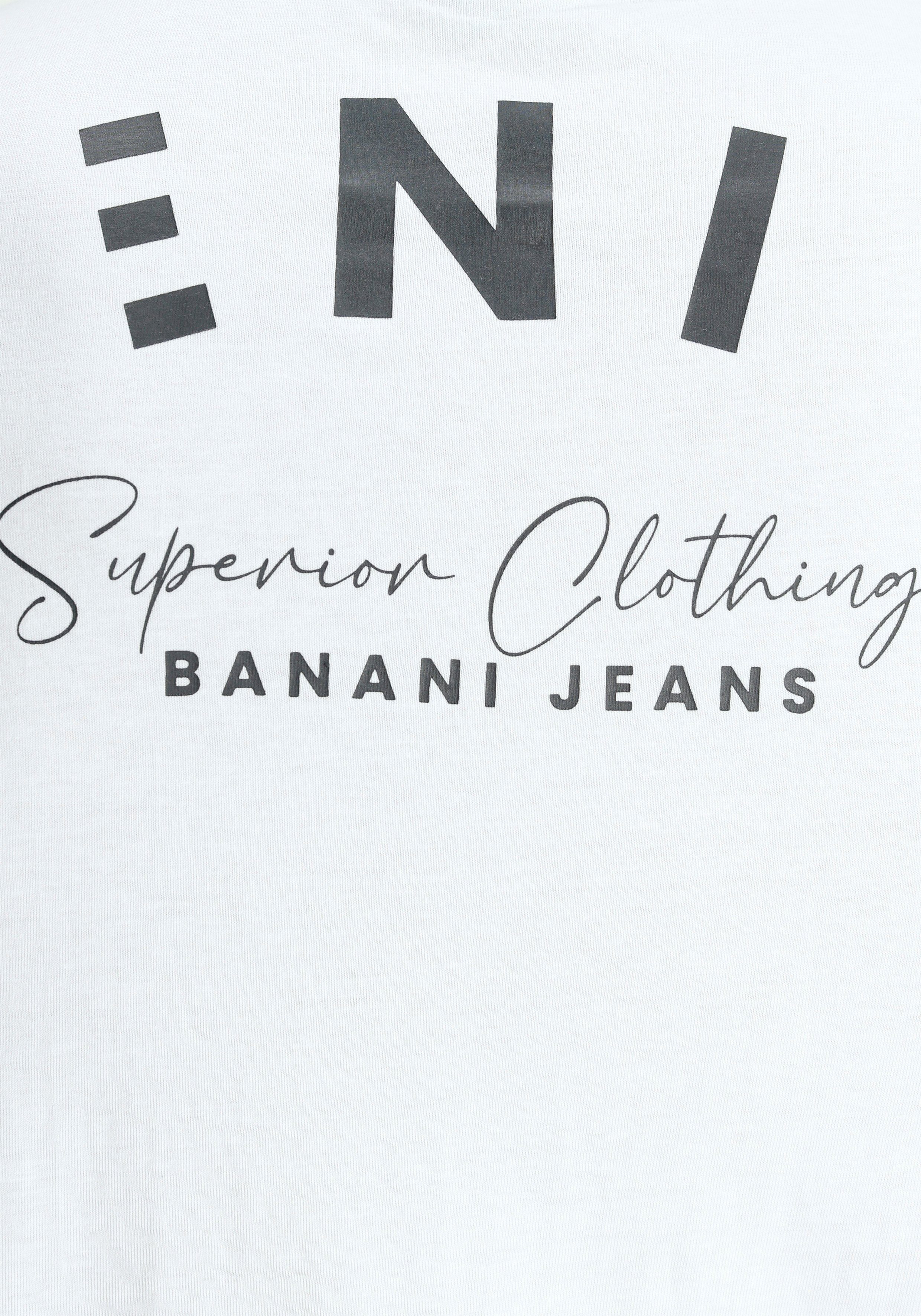 T-Shirt mit Bruno weiß Banani coolem Rückenprint