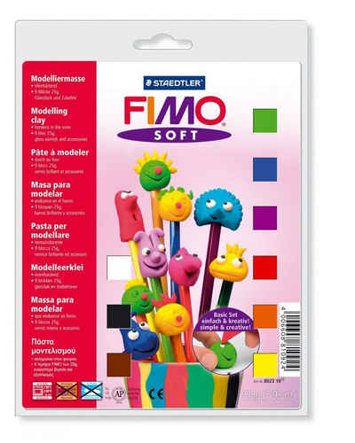 STAEDTLER Bastelnaturmaterial STAEDTLER FIMO Soft Basic-Set 9 Halbblöcke