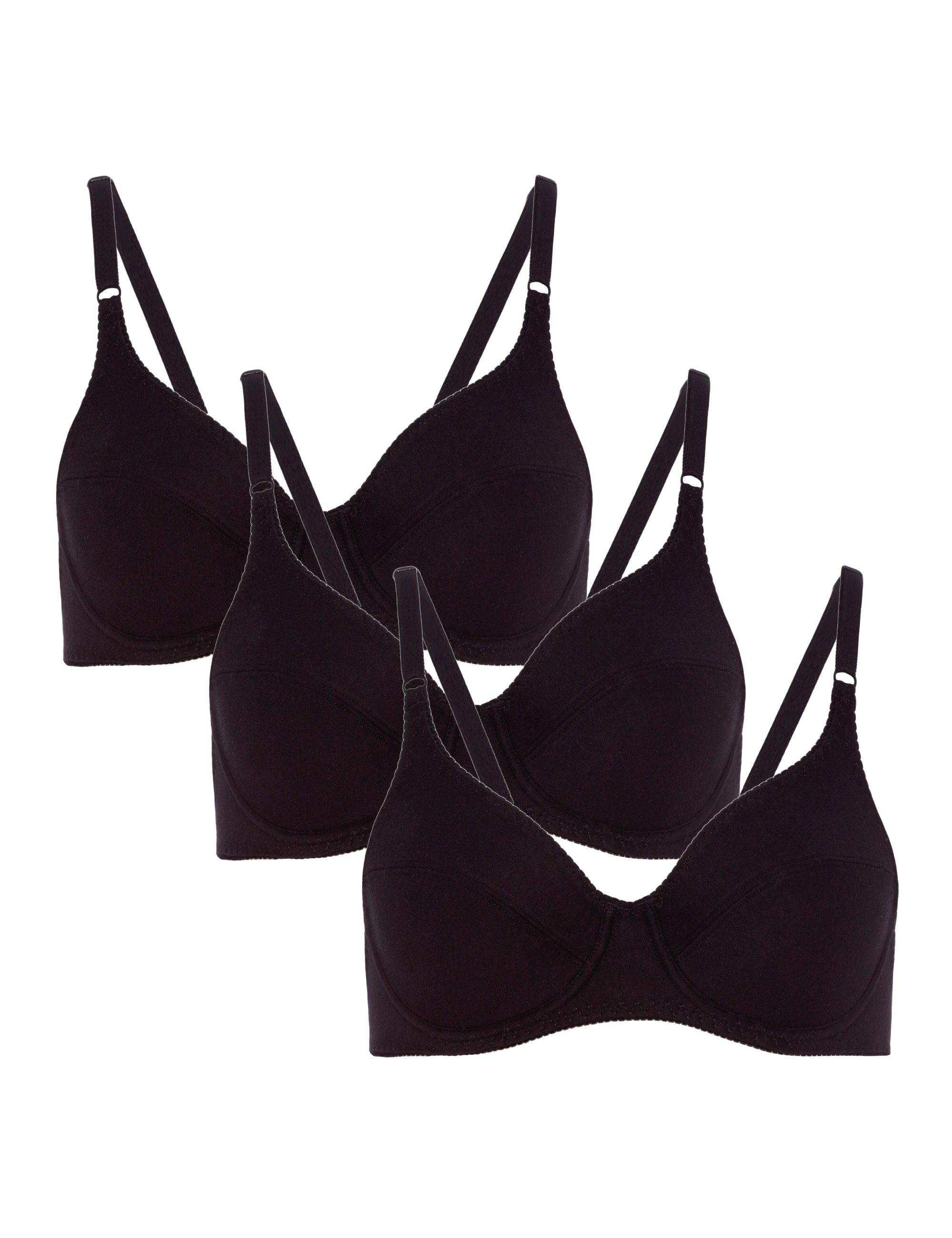 Beedees Bügel-BH Rock'n'Roll W (3-er Pack) (1, 1-tlg., 1) im Dreierpack, aus 100% Baumwolle, mit Bügel für Komfort und Halt