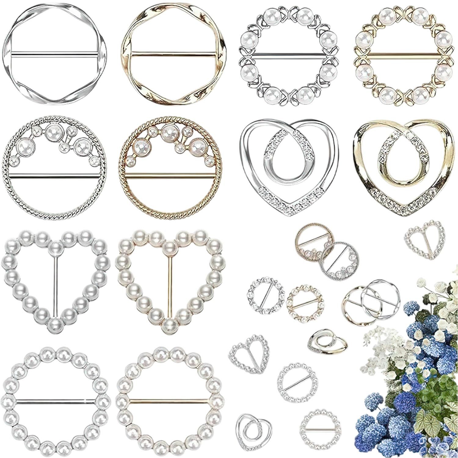 Refttenw Anstecknadel Damen Metall T Shirt Clip,Schal Ring Clip,kleider cli günstig online kaufen