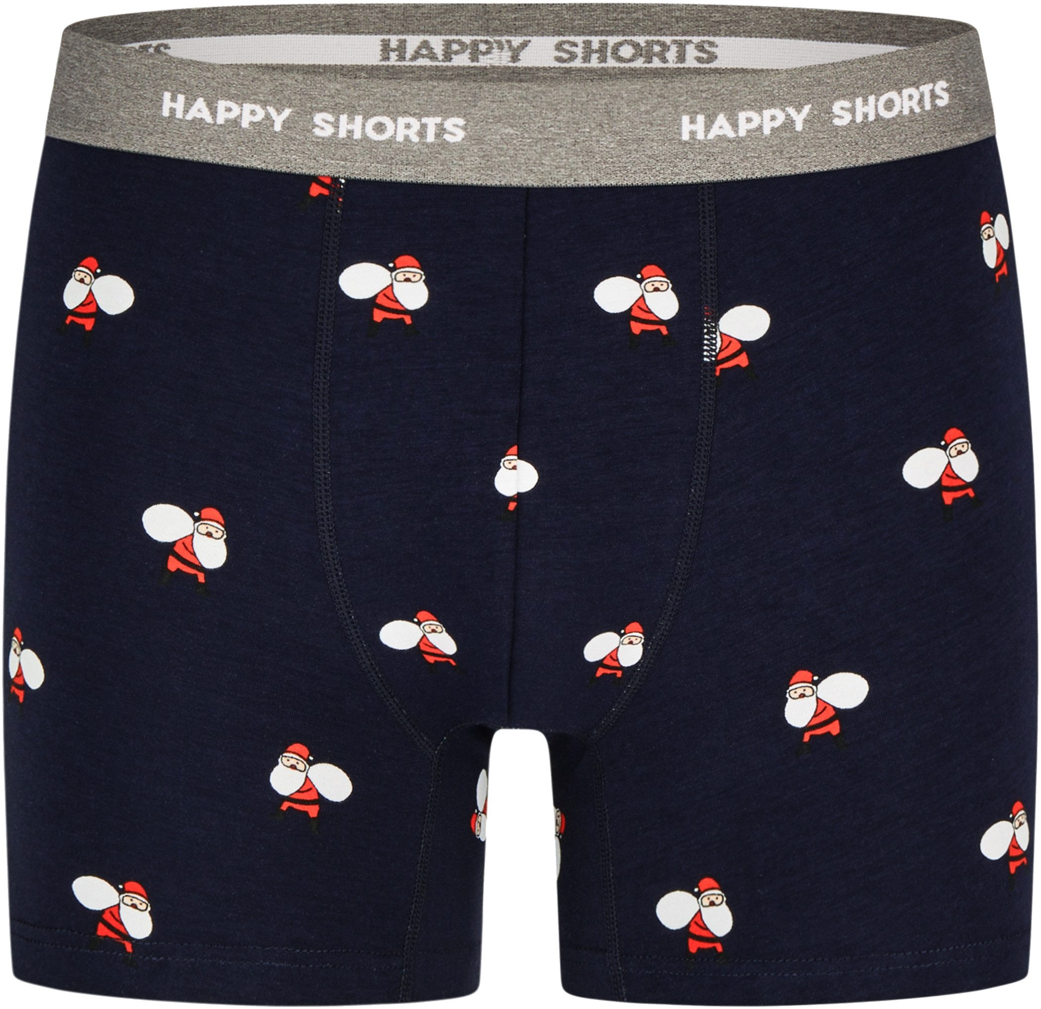 HAPPY SHORTS Trunk 2 Happy Shorts Jersey Trunk Herren Boxershorts Pant Weihnachtsmann (1-St)