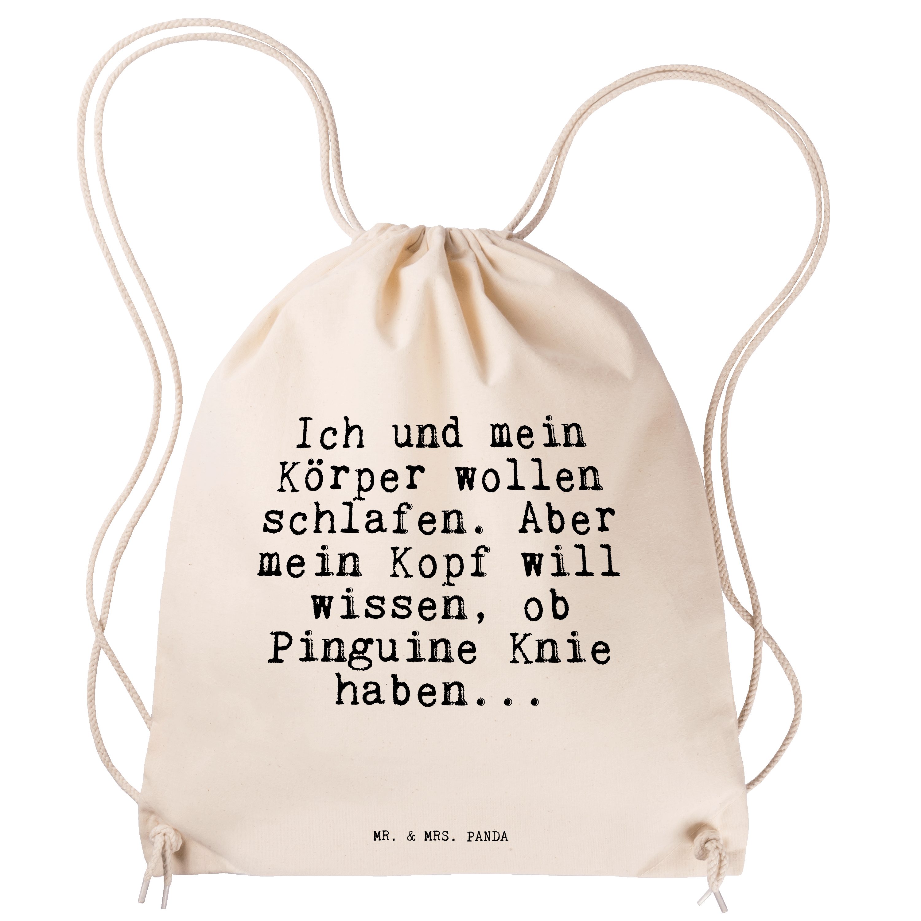 und (1-tlg) Panda - Sporttasche Mr. Mrs. & Schl Geschenk, Körper... Ich Spruch, Beutel, mein - Transparent