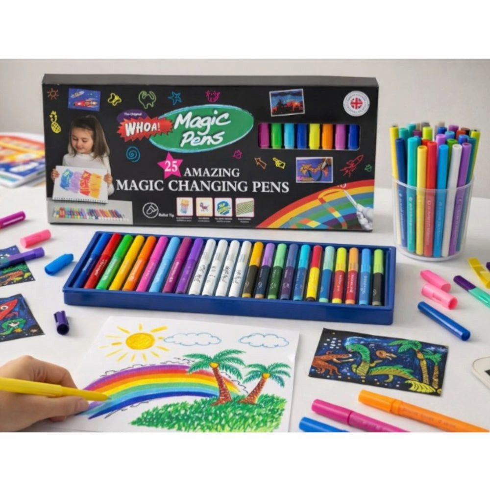 VERK GROUP Malstift Magische Farbwechselstifte 25 Stück Set – Kreative Filzstifte für Kind