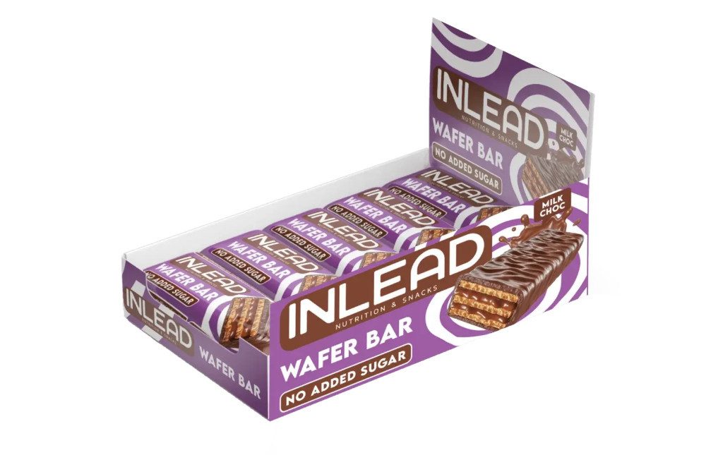 Inlead Nutrition GmbH & Co. KG INLEAD Wafer Bar - 15x45g Waffel Riegel Snack Riegel, 15 er Multipack à 15 St., 675 g, Geschmack, nur 0,8 g Zucker pro Stück
