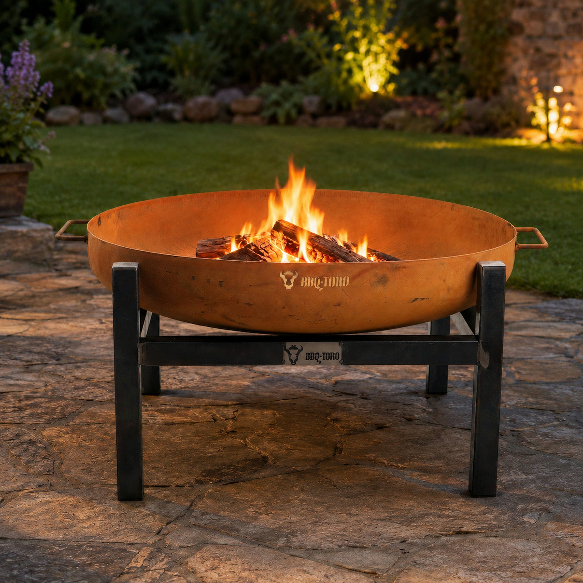 BBQ-Toro Feuerschale Karbonstahl Feuerschalen Gestell für Ø 60 cm Feuerschalen