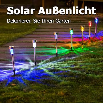 Bifurcation Außen-Stehlampe 10er-Pack wasserdichte Solar-Gartenleuchten für den Außenbereich, Geeignet für Partys, Grillabende, Terrassen und Einfahrten