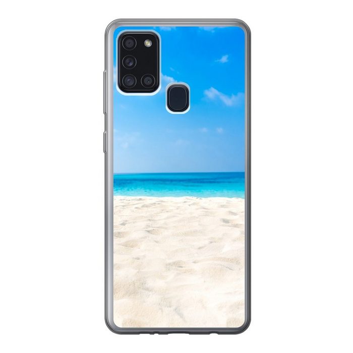 MuchoWow Handyhülle Strand - Meer - Sand Handyhülle Samsung Galaxy A21s Smartphone-Bumper Print Handy