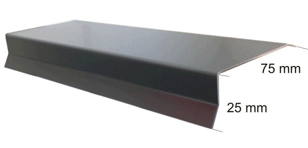 Trend Line Dachdurchführung Sarei Stirnbrettprofil 1000 x 75 x 25 mm anthrazit, Aluminium