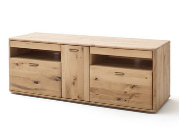 Casamia TV-Schrank TV Lowboard Massivholz TV Schrank B 156 H 58 cm Casavello Balkeneiche