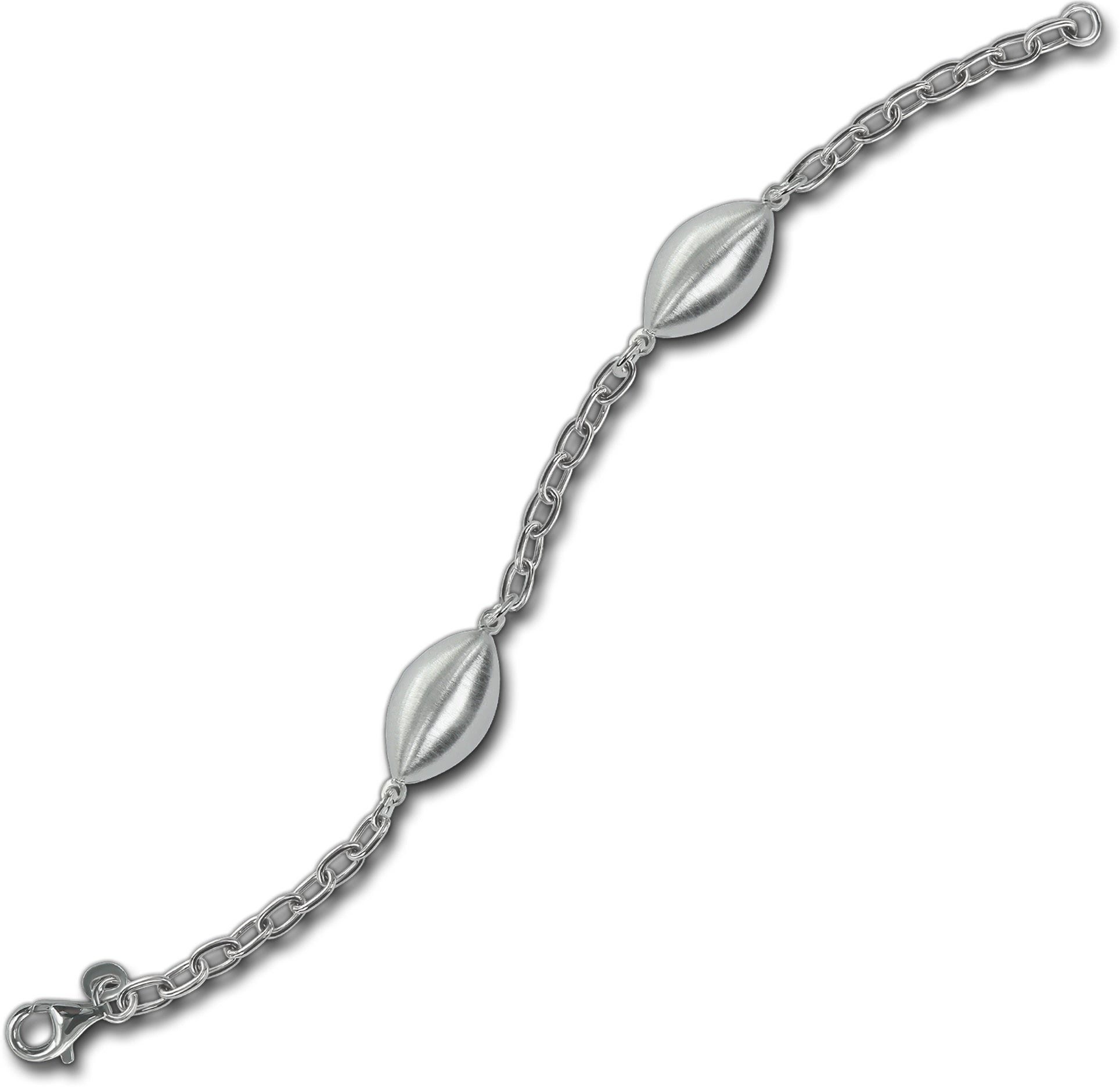 Silber Damen 925 Armband ca. matt Silber Balia Silber Balia 925 Armband (Armband), (Ellipse) 19,2cm, Silberarmband